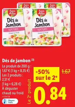 Lidl Dés de jambon offre