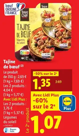 Lidl Tajine de bœuf offre