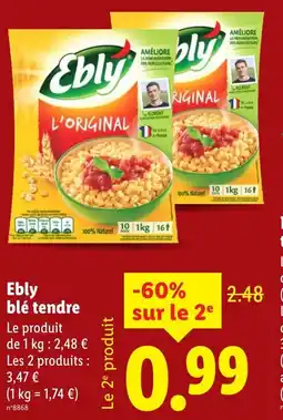 Lidl Ebly blé tendre offre