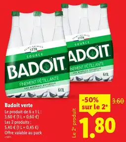 Lidl Badoit verte offre