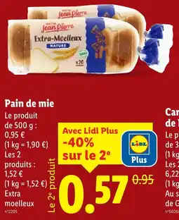 Lidl Pain de mie offre