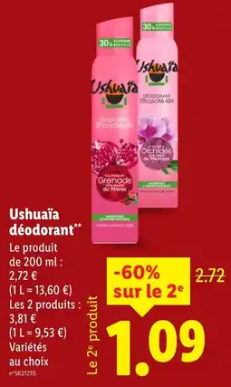 Lidl Ushuaïa déodorant offre