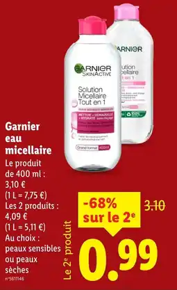 Lidl Garnier eau micellaire offre