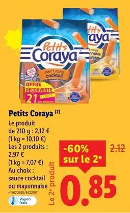 Lidl Petits coraya offre