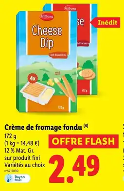 Lidl Crème de fromage fondu offre