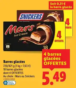 Lidl Barres glacées offre