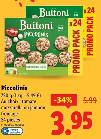 Lidl Piccolinis offre