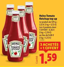 Lidl Heinz tomato ketchup top up offre