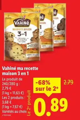 Lidl Vahiné ma recette maison 3 en 1 offre