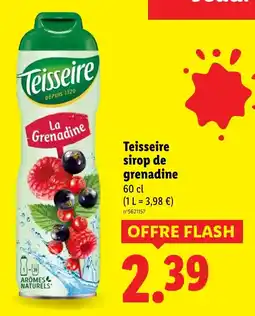 Lidl Teisseire sirop de grenadine offre