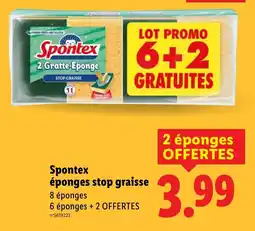 Lidl Spontex éponges stop graisse offre