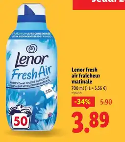 Lidl Lenor fresh air fraîcheur matinale offre