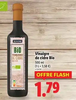 Lidl Vinaigre de cidre bio offre