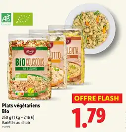 Lidl Plats végétariens bio offre