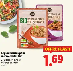 Lidl Légumineuses pour micro-ondes bio offre