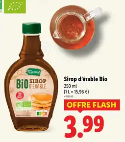 Lidl Sirop d'érable bio offre