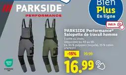 Lidl PARKSIDE Performance salopette de travail homme offre