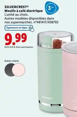 Lidl SILVERCREST Moulin à café électrique offre