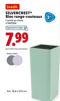 Lidl SILVERCREST Bloc range-couteaux offre