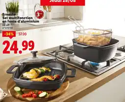 Lidl Ernesto set multifonction en fonte d'aluminium offre