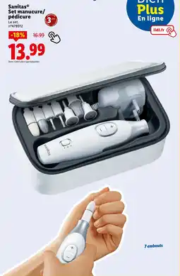 Lidl Sanitas set manucure pédicure offre