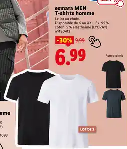 Lidl Esmara men t-shirts homme offre