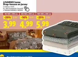 Lidl Livarno home drap-housse en jersey offre