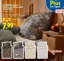 Lidl Livarno home parure de lit en satin microfibre offre