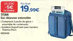 Costco TITAN Sac déjeuner extensible offre