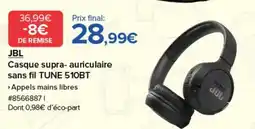 Costco JBL Casque supra-auriculaire sans fil TUNE 510BT offre
