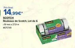 Costco SCOTCH Rouleaux de Scotch, Lot de 6 offre