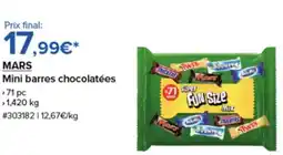 Costco MARS Mini barres chocolatées offre