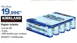 Costco KIRKLAND Papier toilette offre