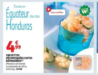 Auchan Supermarché Crevettes décortiquées cuites réfrigérees offre