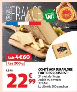 Auchan Supermarché Comté aop juraflore fort des rousses offre