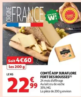 Auchan Supermarché Comté aop juraflore fort des rousses offre