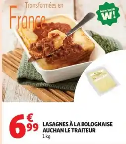 Auchan Supermarché Lasagnes à la bolognaise auchan le traiteur offre