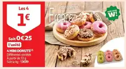 Auchan Supermarché 4 Mini donuts offre