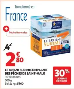Auchan Supermarché Le breizh surimi compagnie des pêches de saint-malo offre