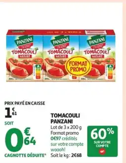 Auchan Supermarché PANZANI Tomacouli offre