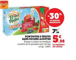 Super U POM'POTES 5 Fruits sans sucres ajoutes offre