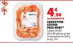 Super U Crevettes cuites offre