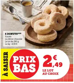 Super U 6 Donuts offre