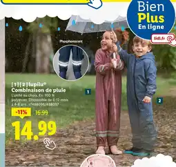 Lidl LUPILU Combinaison de pluie offre
