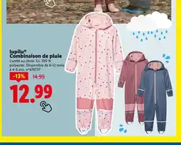 Lidl LUPILU Combinaison de pluie offre