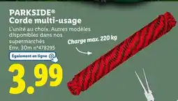 Lidl PARKSIDE Corde multi-usage offre
