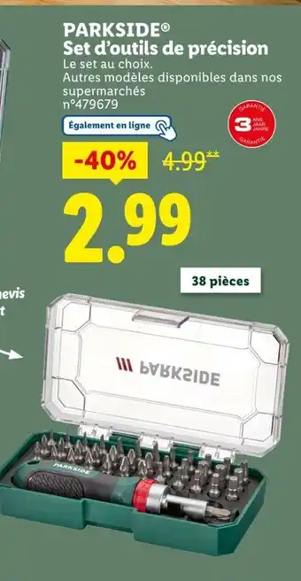Lidl PARKSIDE Set d'outils de précision offre