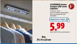 Lidl LIVARNO home Lampe LED avec capteur offre
