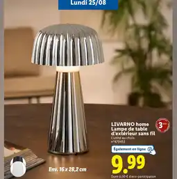 Lidl LIVARNO home Lampe de table d'extérieur sans fil offre