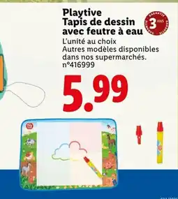 Lidl PLAYTIVE Tapis de dessin avec feutre à eau offre